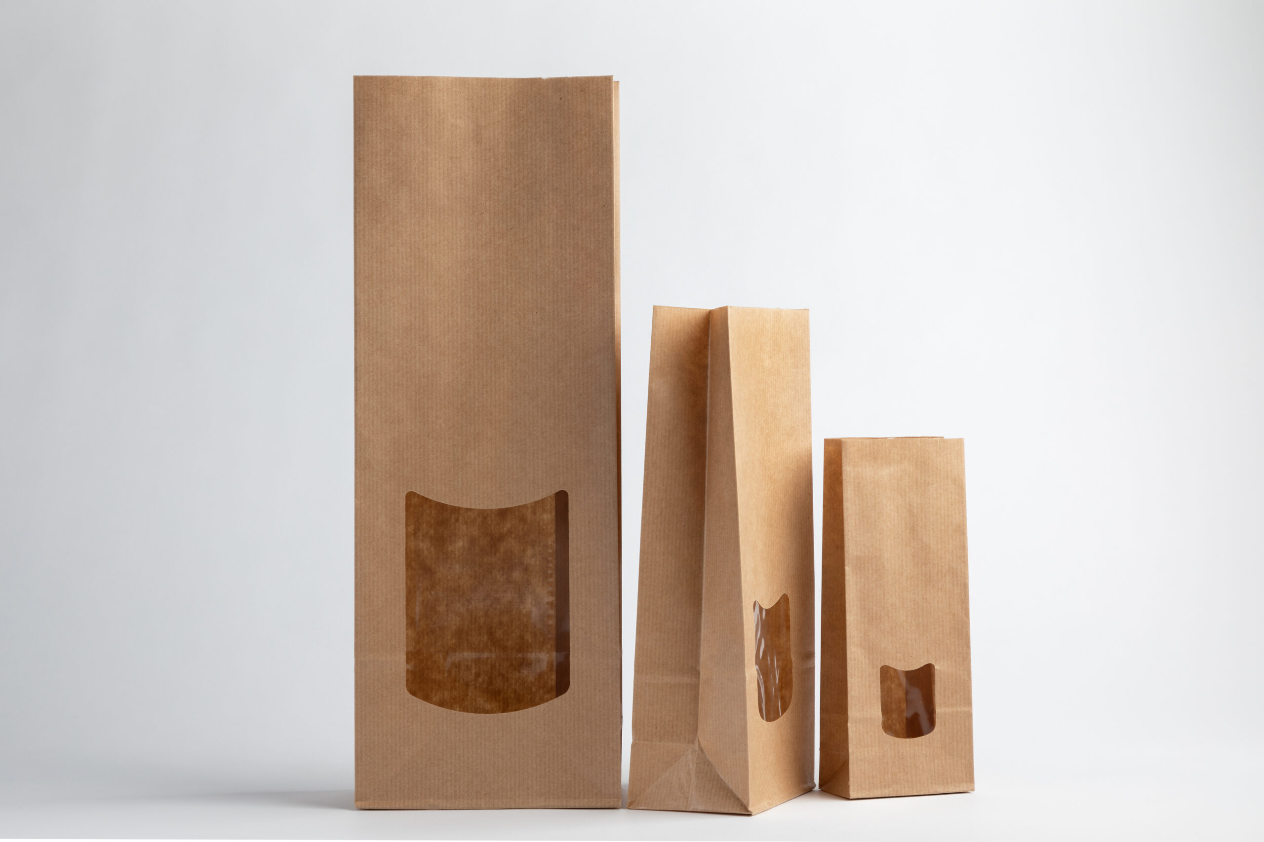 captura Llorar pasillo Bolsas de papel con ventana – Bolsas reutilizables | Baginco